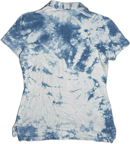 Short Sleeve Blue and White Tye-Dye